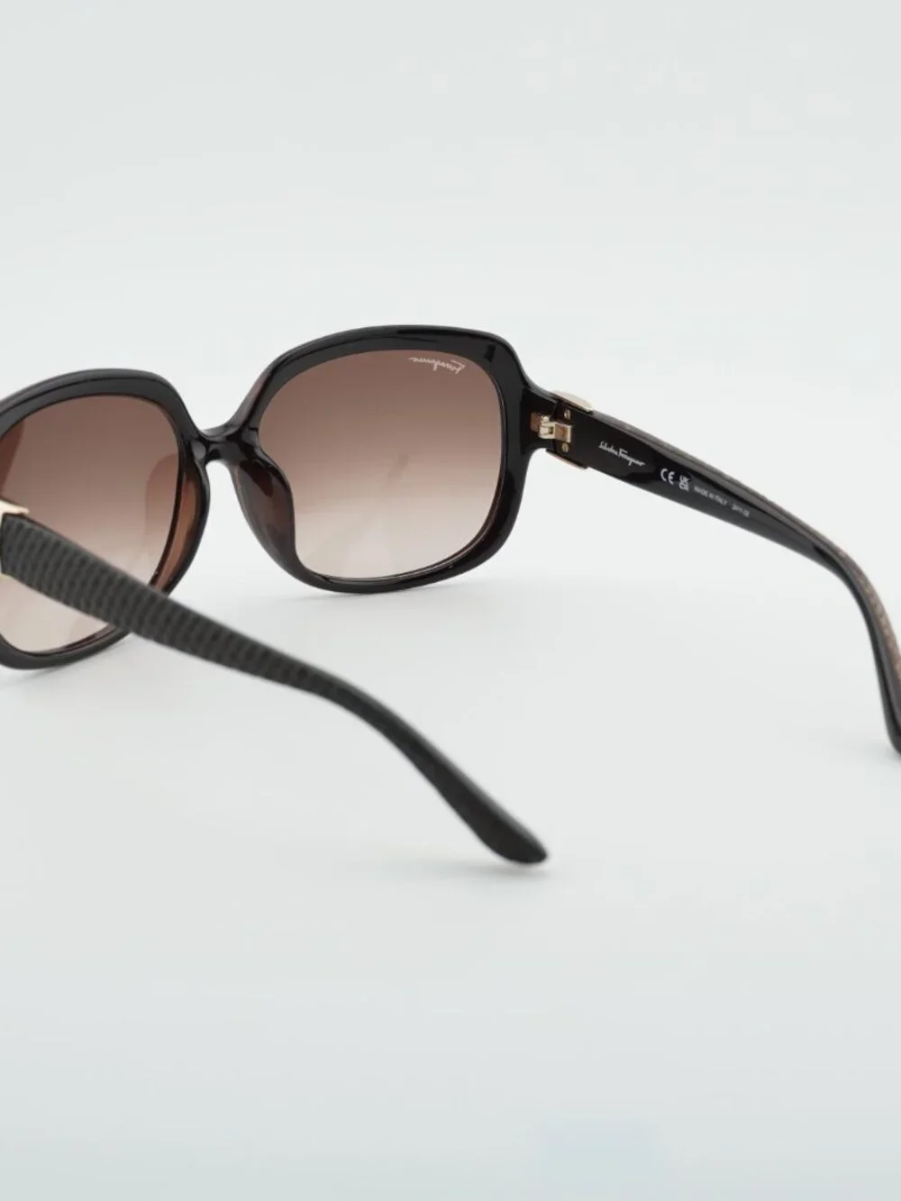 Salvatore Ferragamo SF739SA 210 Sunglasses Brown Rectangle Frame, Brown Lenses